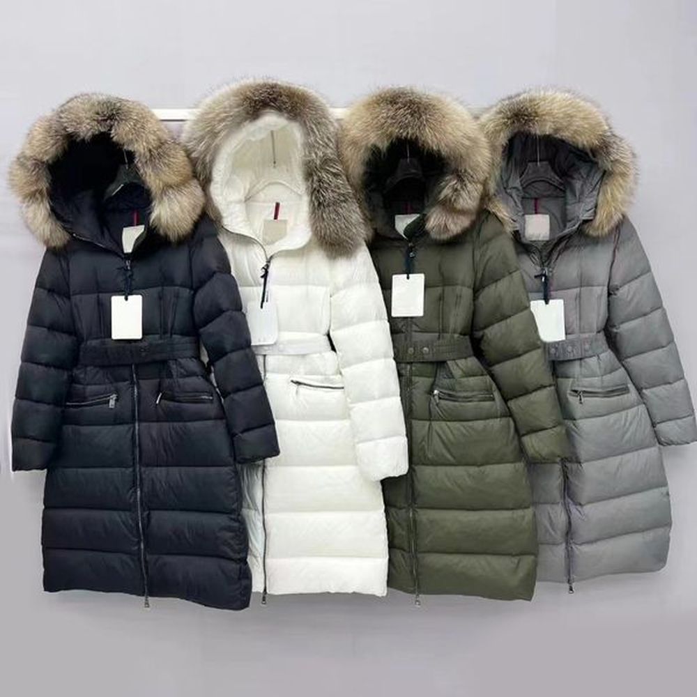 designer women winter luxury down jacket long and thick warm
