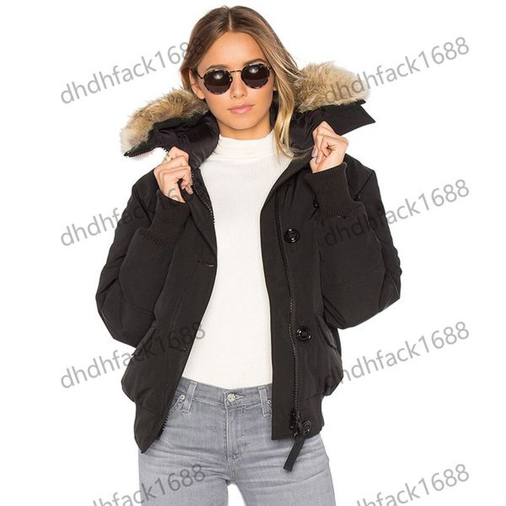 designer women winter parka outerwear fur hooded fourrure manteaus down