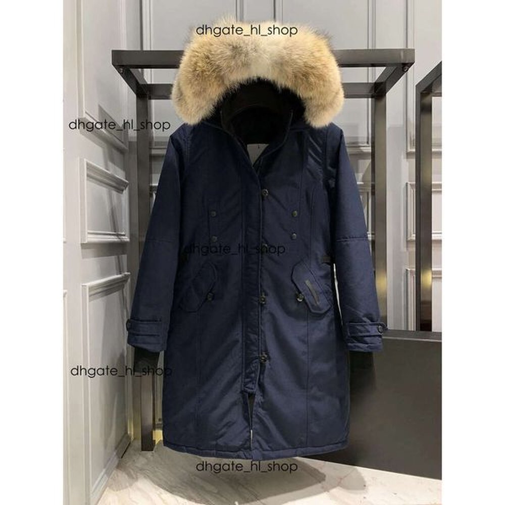designer womens down jacket fashion brand gooses long coat pocket
