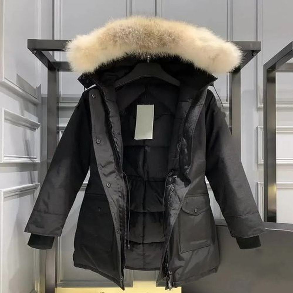 designer womens down jacket fashion brand long coat large pocket.jpeg