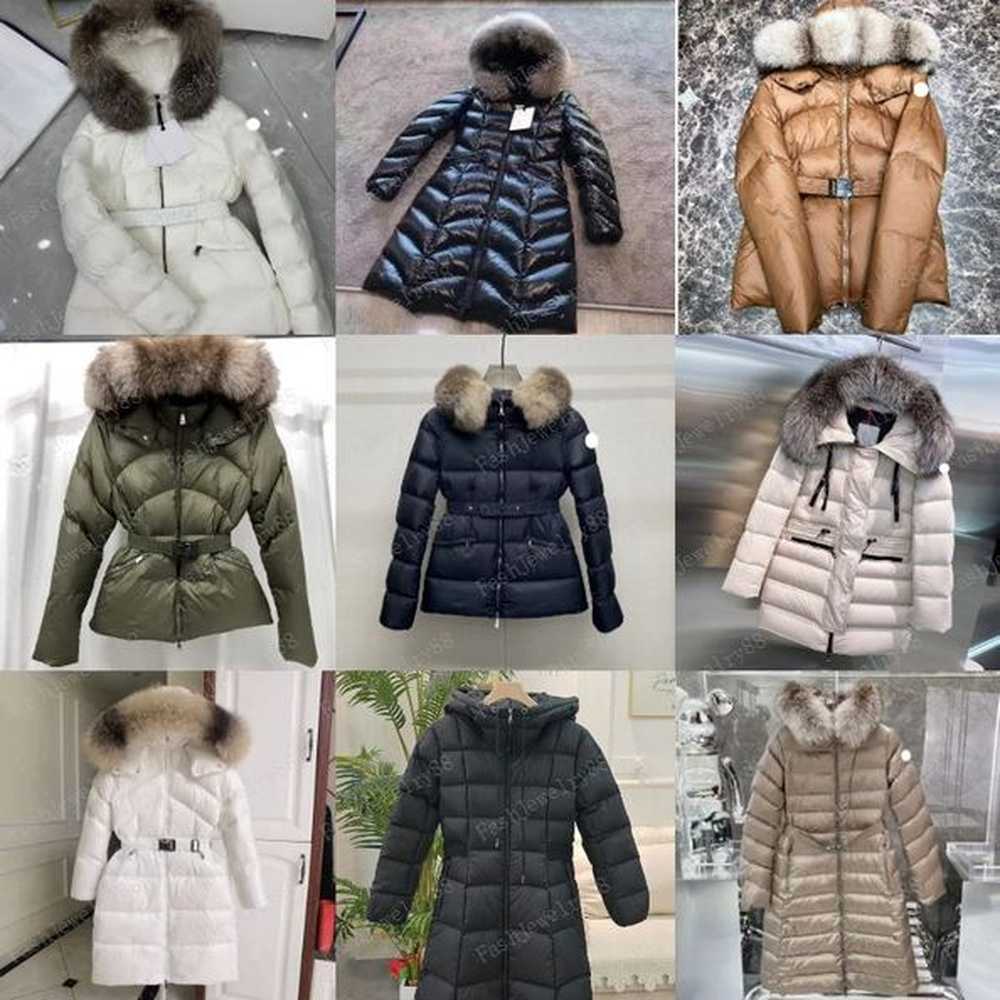 designer womens down jackets luxury winter hooded parkas slim embroidered