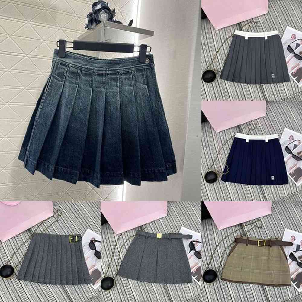 designer womens skirts letter print belt decoration luxury casual cute