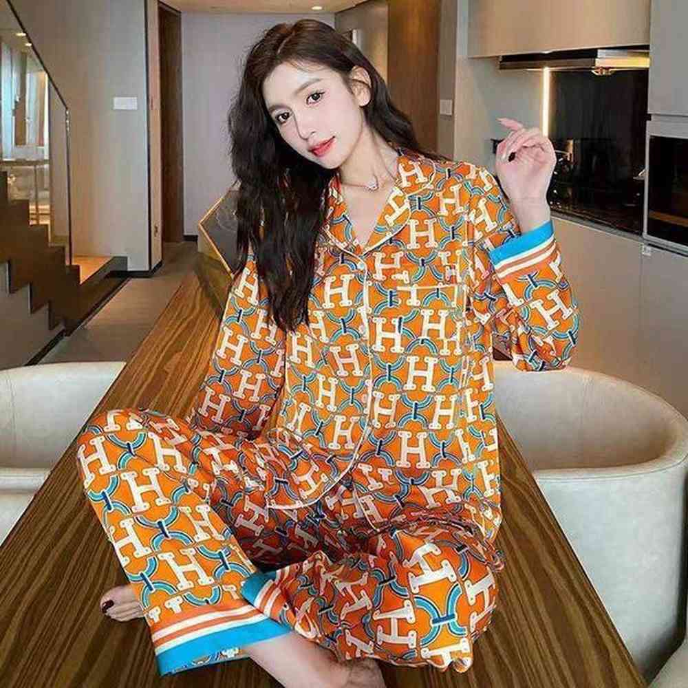 designer womens sleepwear brand ice silk pajamas for women in