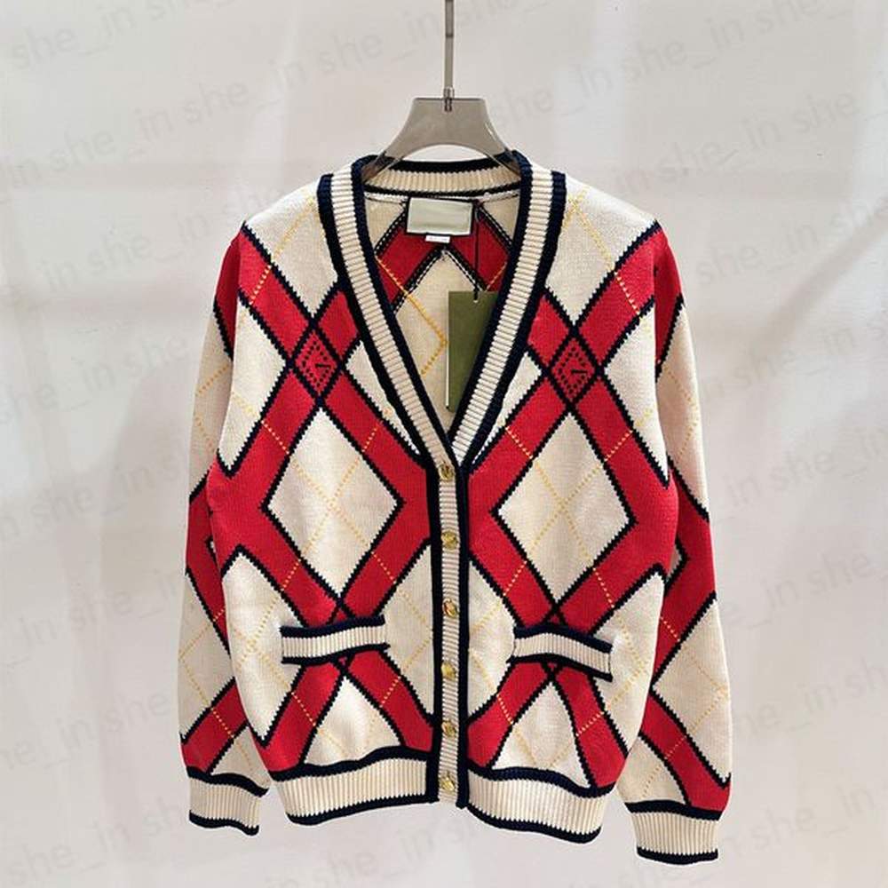 designer womens sweaters fashion cardigan sweater casual jacquard long sleeves