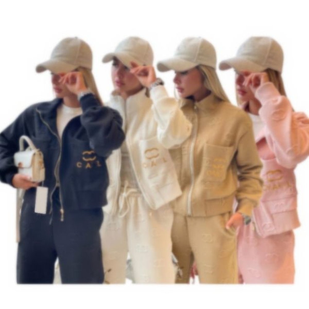 designer womens tracksuit cardigan zipper jacket pullover jogger pants luxury
