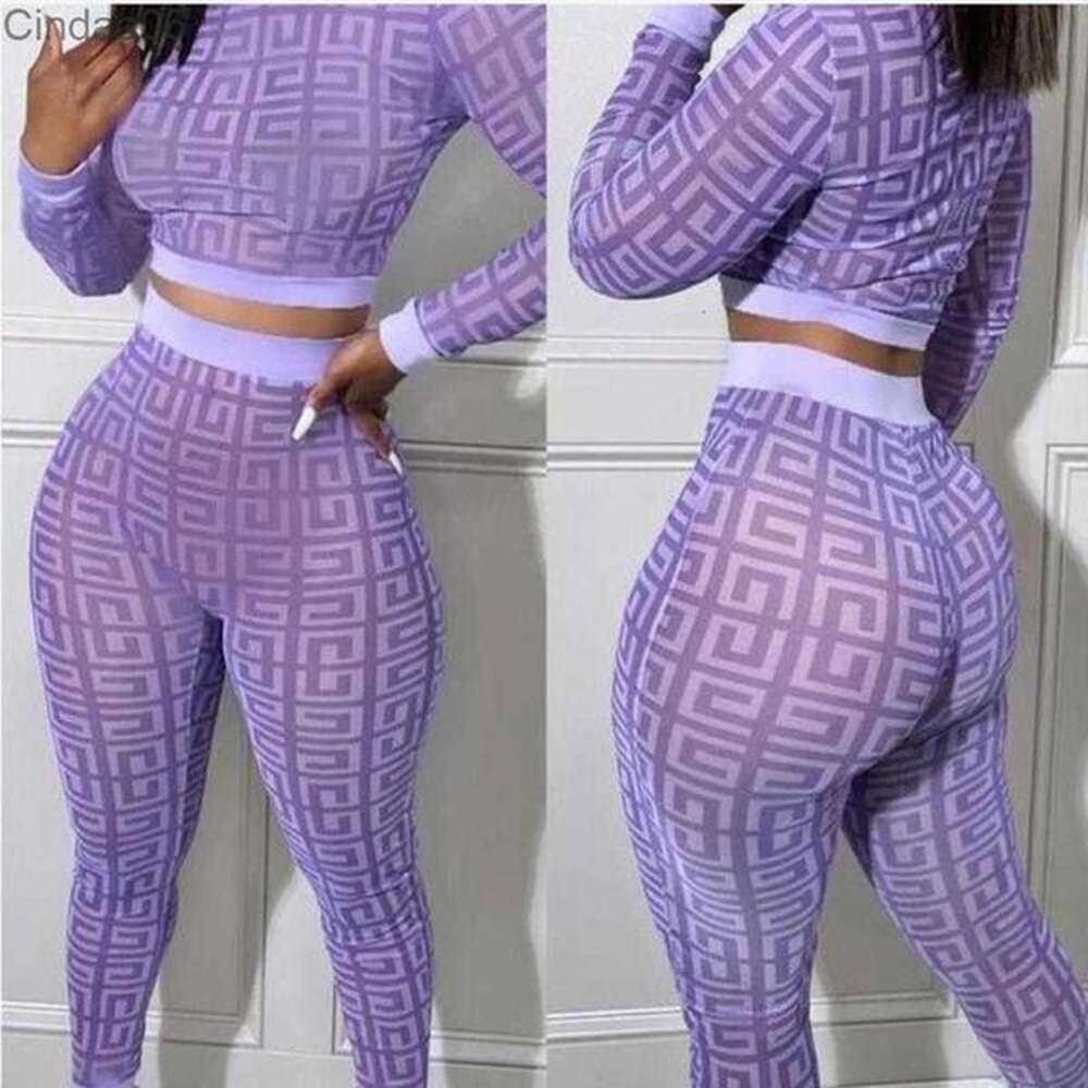 designer womens tracksuit two peice set fall spring pieces
