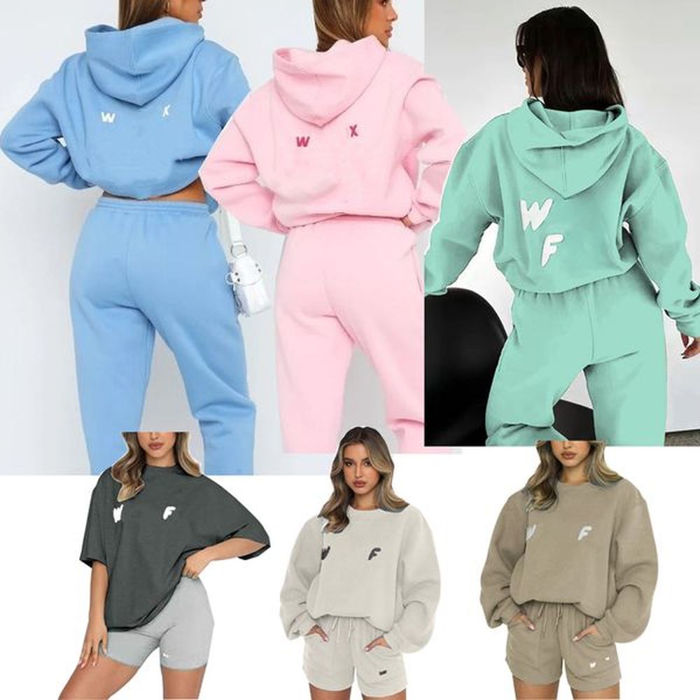 Designer Womens Tracksuits Letter Print White Hoodie Foxes Two 2 Piece Set Women Mens Clothing Sporty Pullover Autumn Winte Fashion Sports S
