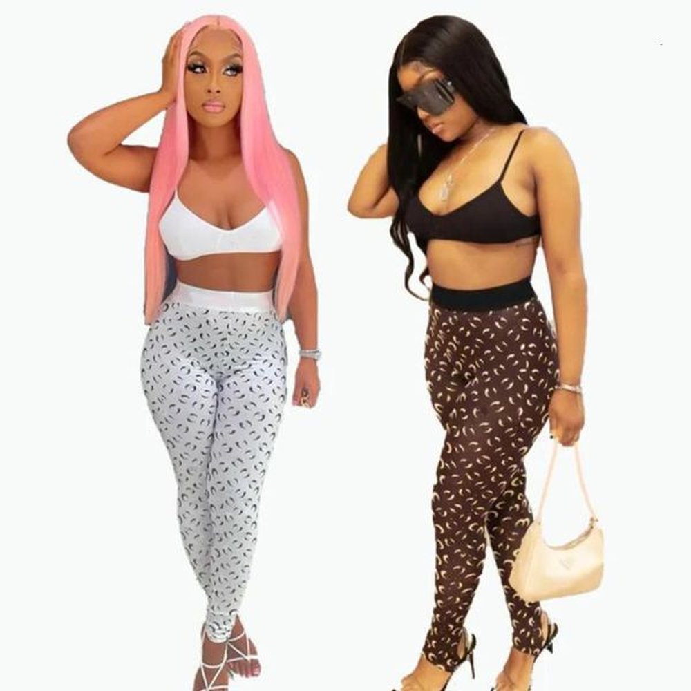 designer womens tracksuits two piece set printed tank tops