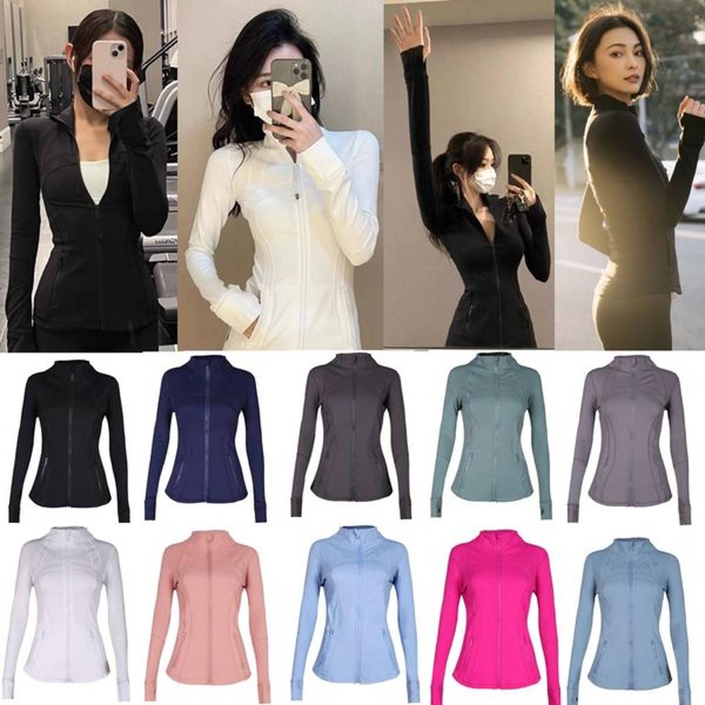 designer yoga womens define workout fiess quick drying sport jackets