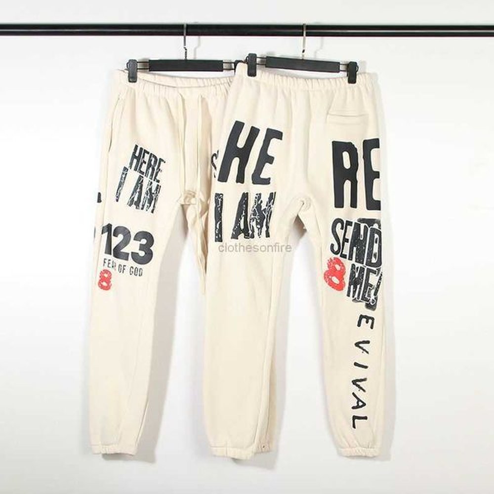 Designers Casual Pant Streetwear Jogger Trousers Sweatpants Rrr123 Co Branded High Street Revitalization Letter Printing Worn Out Tie Feet G