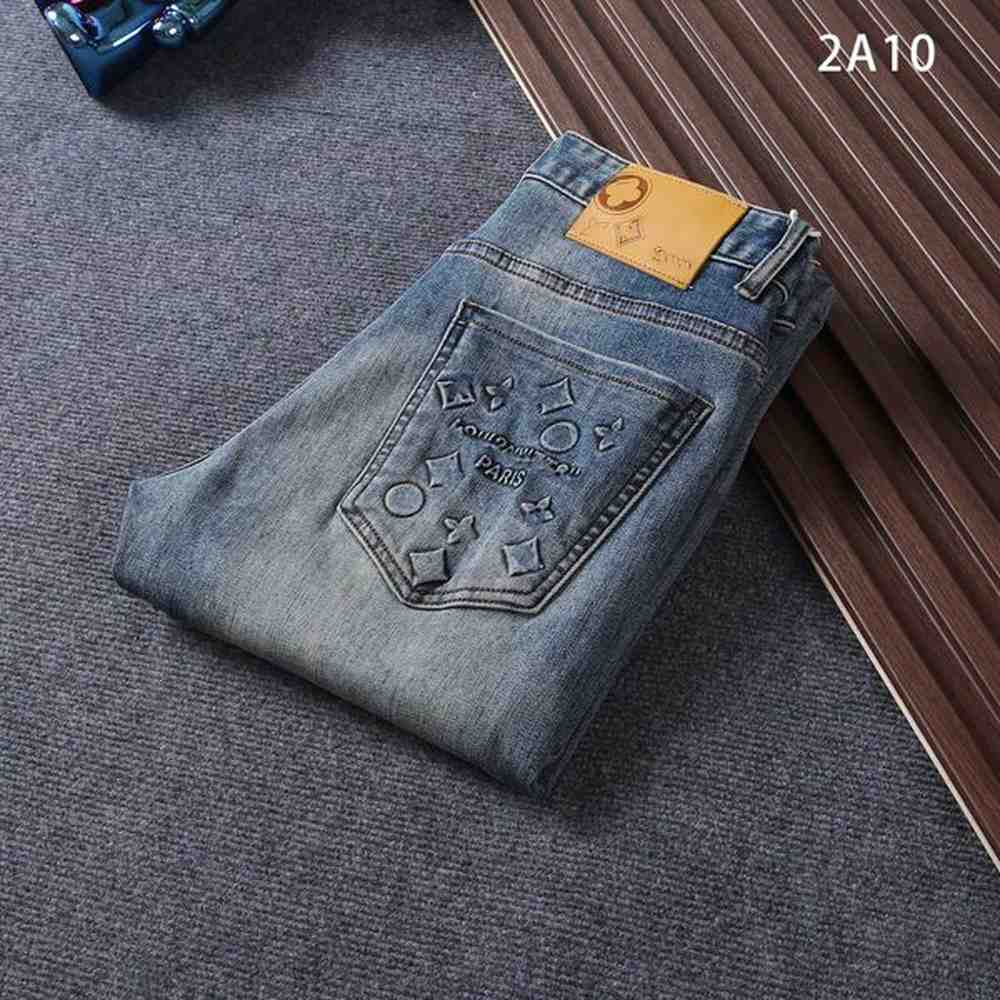 Designers jeans Men's Jeans Designer New Casual Pants Luxury Brand High Street Straight Jean Mens Blue Washed Big Hole Zipper Biker Bla