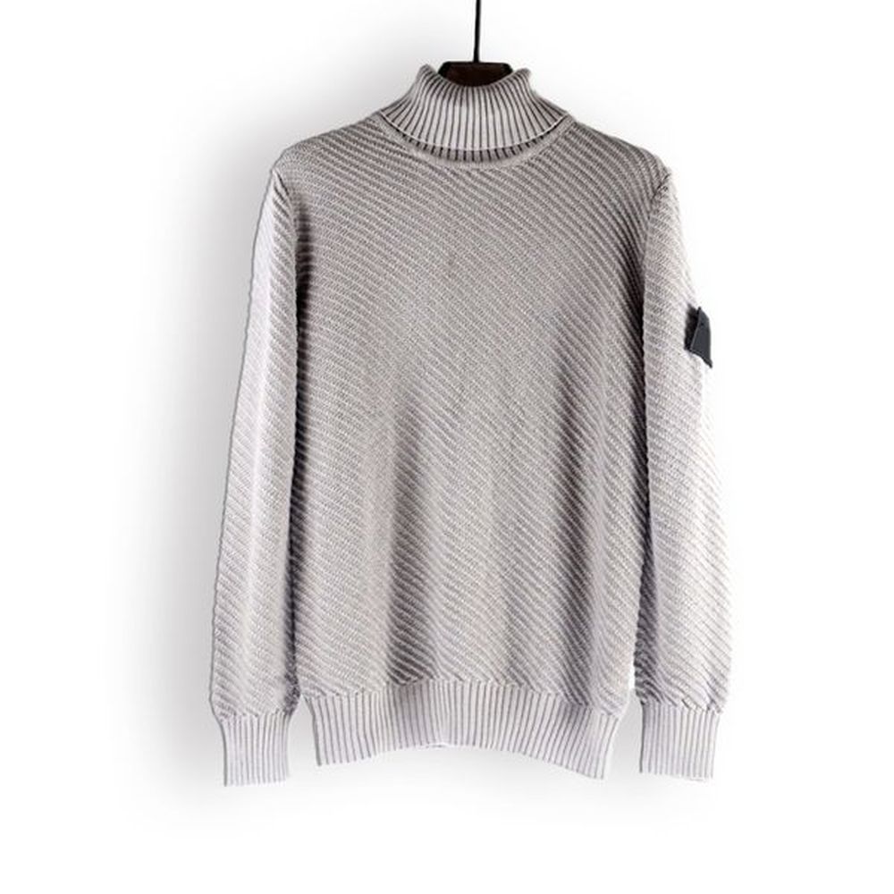 Designers Mens Sweater Half High Neck Polo Knitted Full Zippers Jumpers Warm Embroidery Pullover Warm Pullover Slim Knitting Jumpers Sweatsh