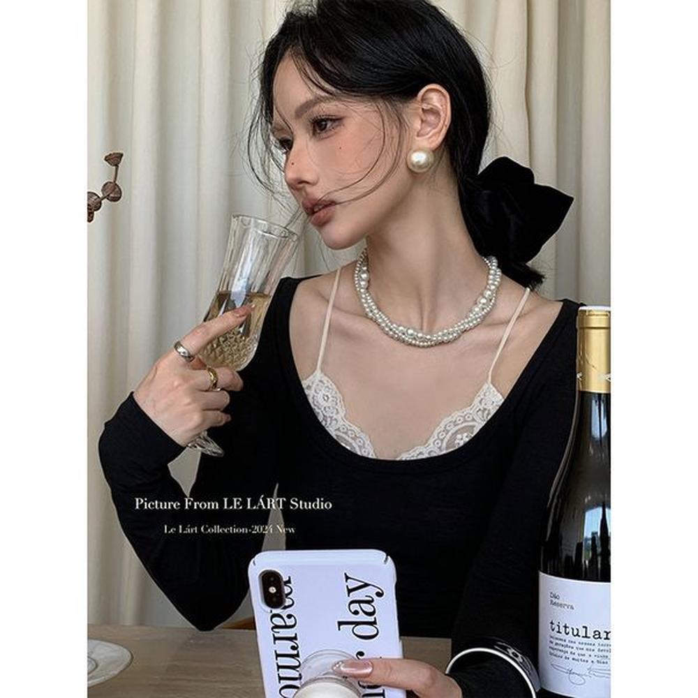 designers new autumn french elegant wealthy heiress big neck fake