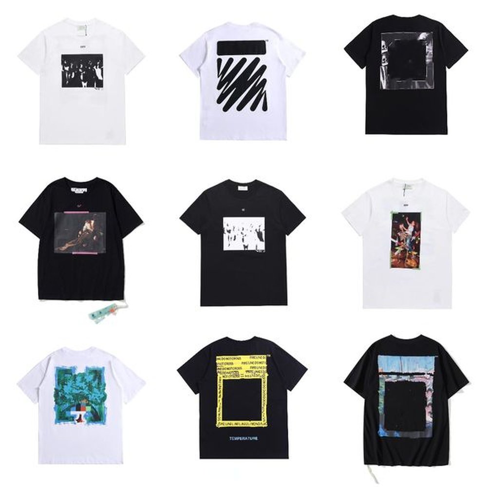 designers t shirt fashion mens shirt new summer Luxury offes Letter Print Clothing Black White Shirts womens tshirts tees tops High Street S