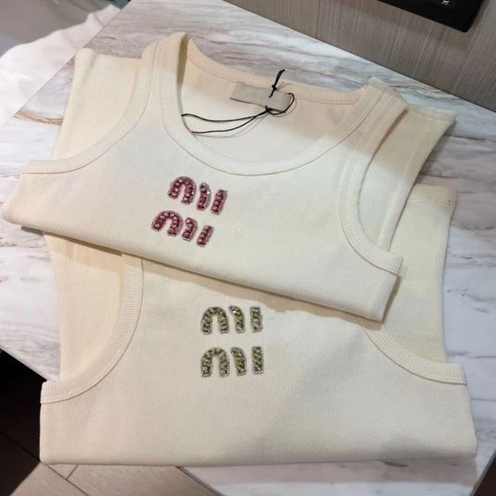 designers tshirt womens tanks anagramembroidered cottonblend tank top shorts designer