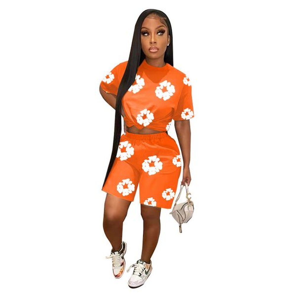 designers womens spring and summer new popular digital printing short