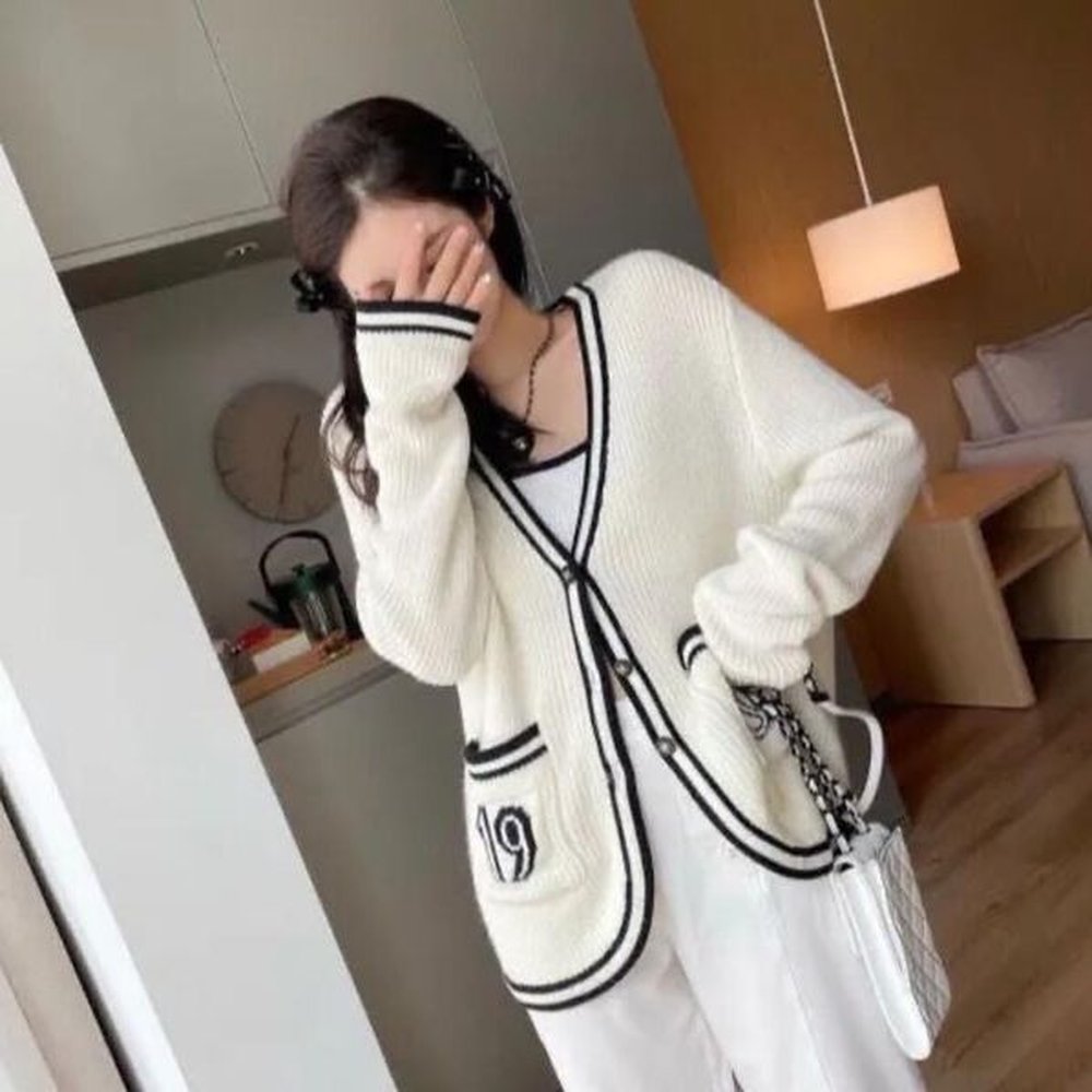 desinger new womens cardigans knitted long sweaters letters soft casual