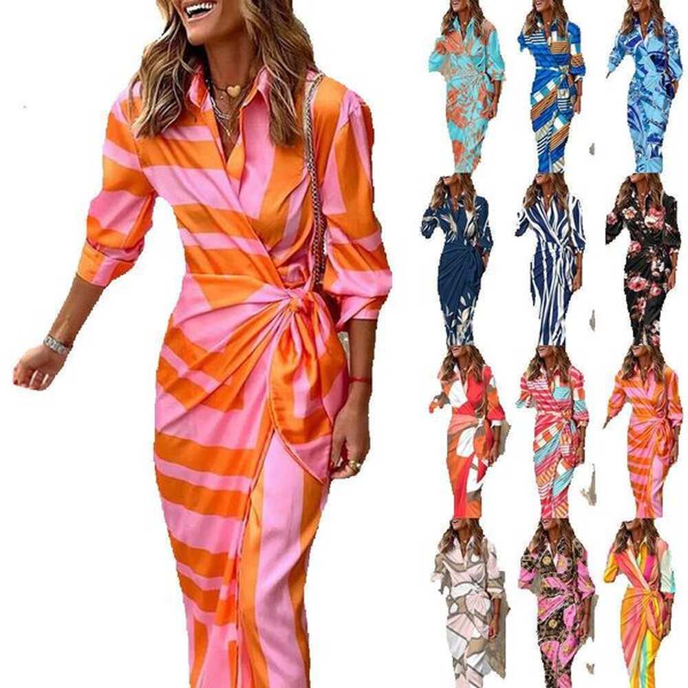 digital long sleeved high waist vneck sexy shirt style