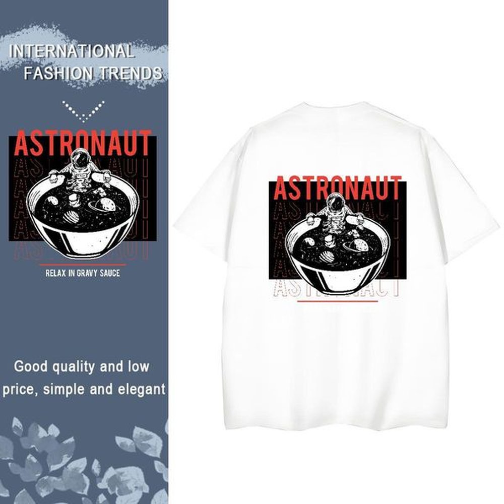 DIY Customized Daily Outfit Men Tops Tees universe Breathable Crew Neck 230g Pure Cotton T-Shirts Loose Fit Custom Cartoon Tshirts