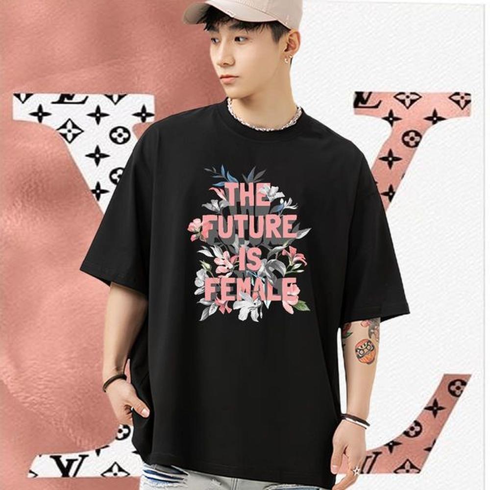 DIY Customized Men Tees flower Daily Wear 230g 100% Cotton Tops Shirt Breathable Crew Neck Designer T-Shirts DIY Printed