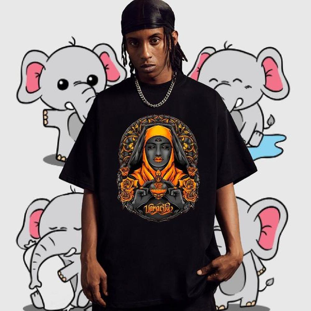 DIY Customized Men Tees 230g Pure Cotton Daily Outfit Terror Breathable T Shirts Men Brand DIY Logo Oversized Tops