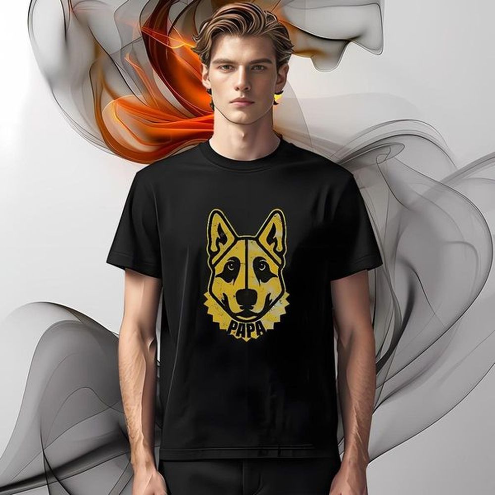2024 DIY 230g Pure Cotton Men T Shirts dog High Street Hip Hop Tshirt for Man Woman Tee Shirt Breathable Loose Fit Custom Big Size