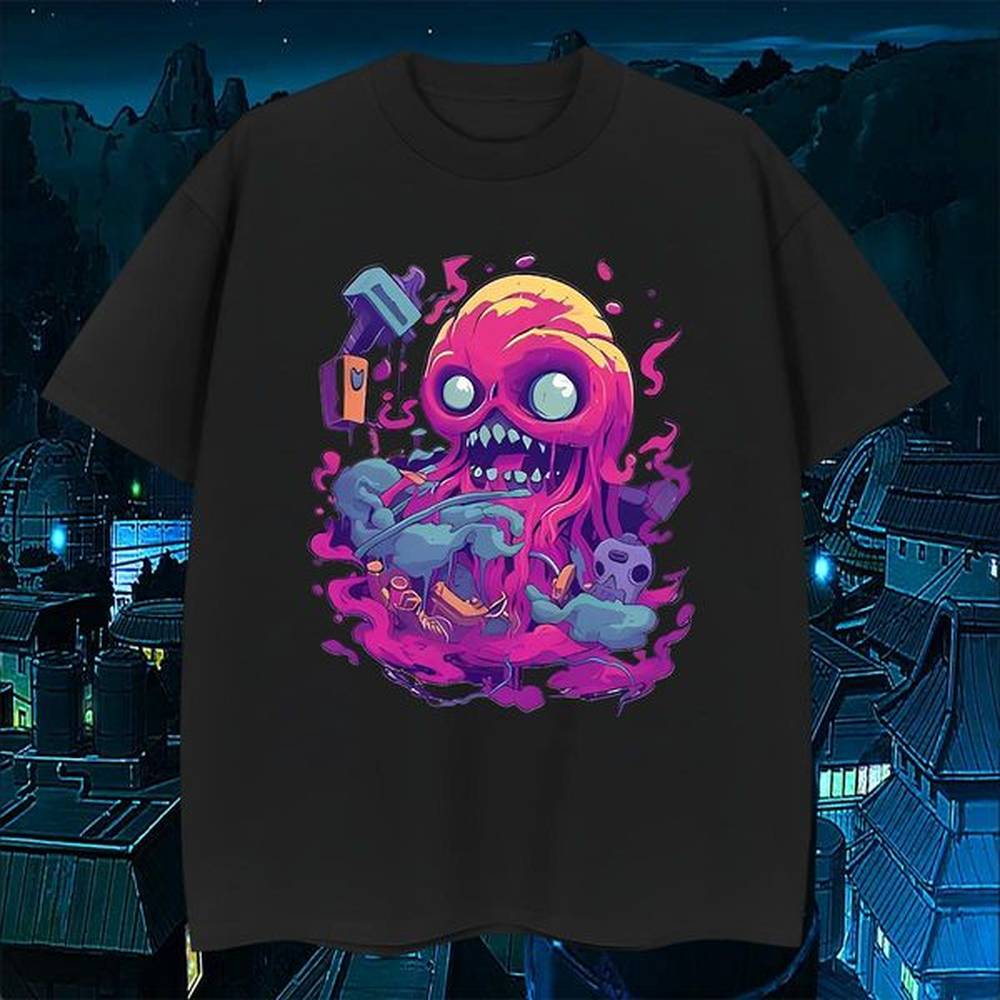 2024 DIY T-Shirts for Men Terror 230g Pure Cotton Men Tees Outdoor Breathable Short Sleeve DIY Printed Classic Tee Shirt