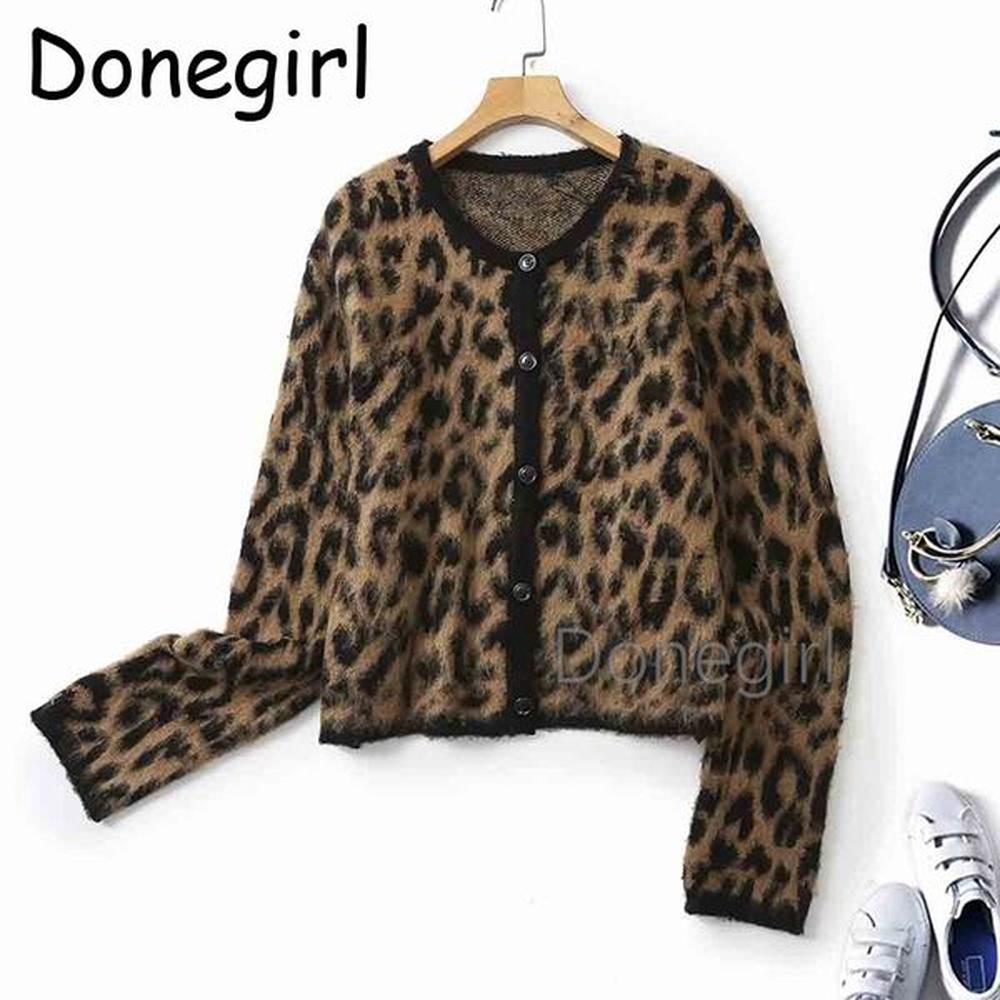 donegirl women autumn fashion lazy style short knitted cardigan chic