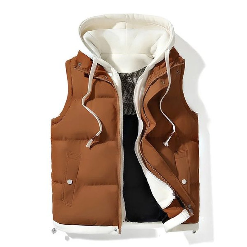 Down Cotton Vest Unisex Autumn and Winter Youth Fashion Cotton Jacket Overalls Thickened Shoulder Vest 241127