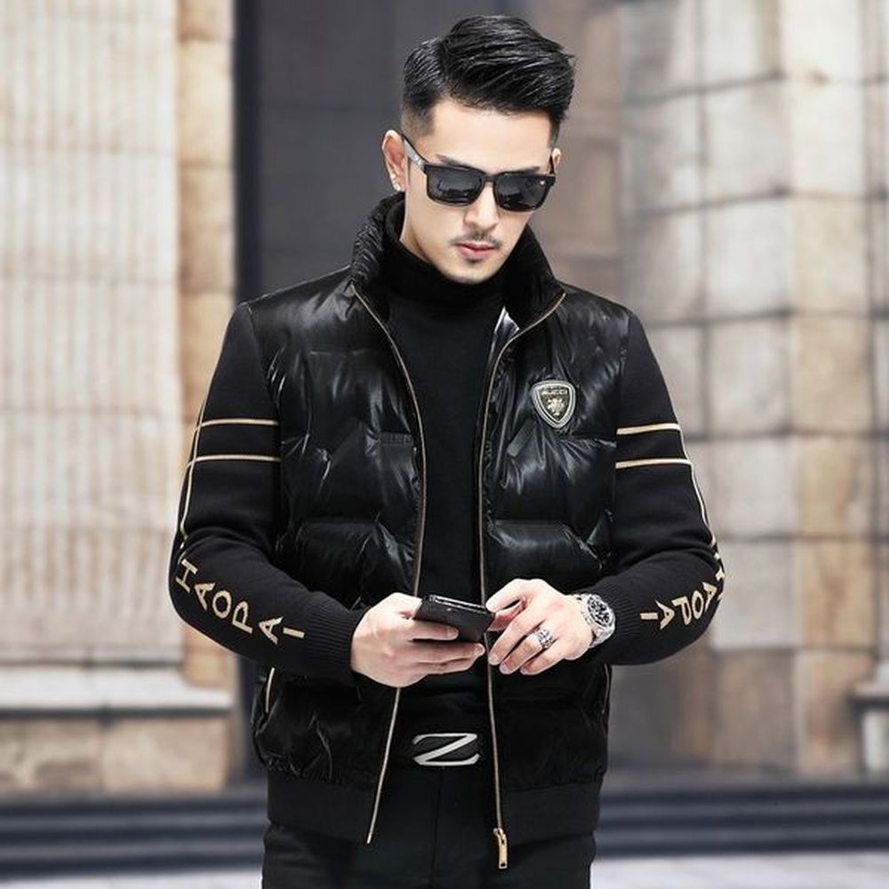 Down Short Men's Cold Jacket Thick Warm Coats Winter Parkas For Stand-Up Collar Men Parka