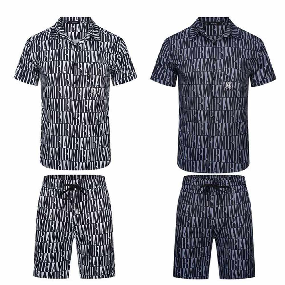 Drawstring Short Button Up Single Breasted Printing Hawaii Shirt Tracksuit Loose Beach Shorts Sets Man Amiryes Two Pieces 3Xl