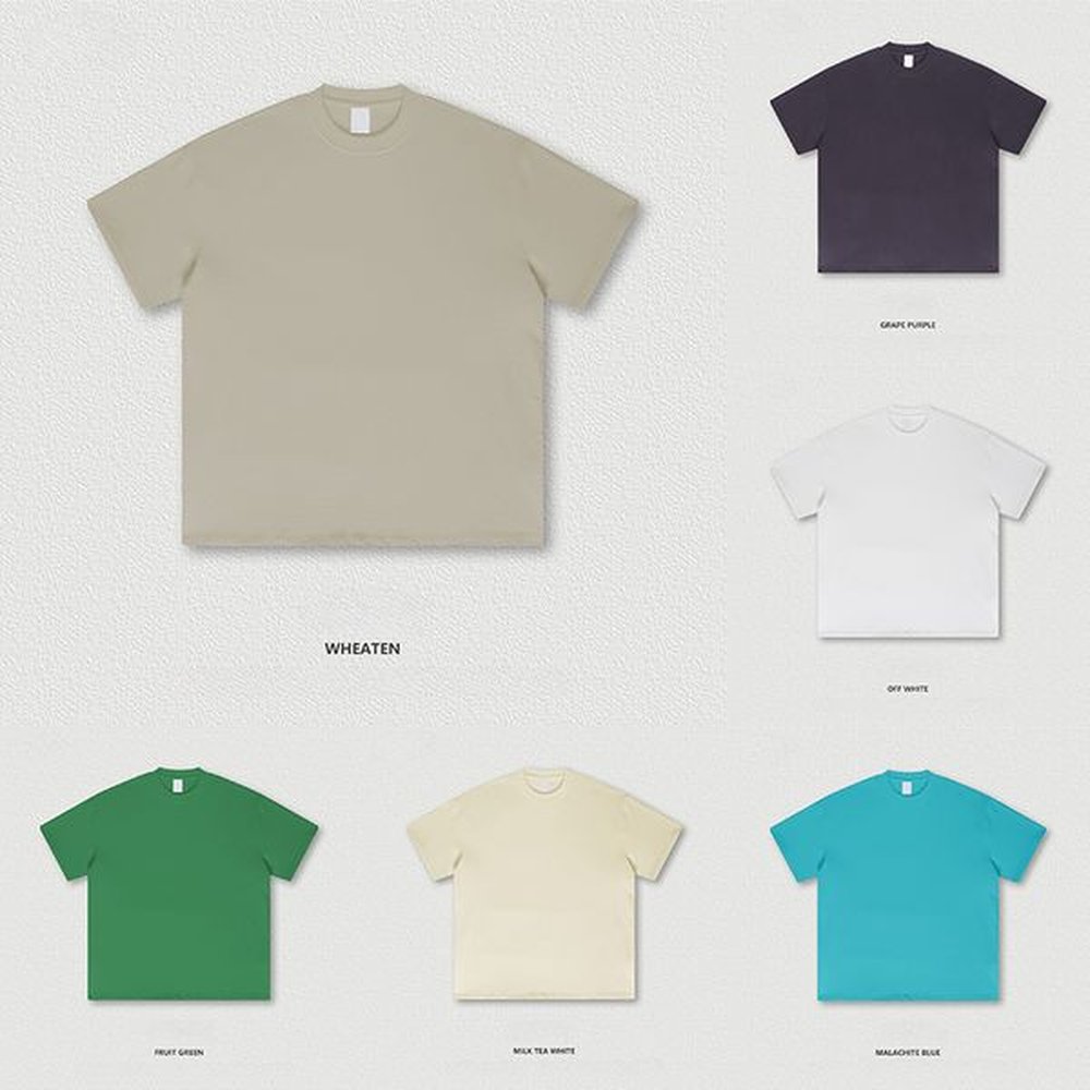 Drop shoulder t shirt Washed T-shirt Mens t shirt Street Shorts Sleeve Oversized Plus Size Heavyweight 425gsm 100% Cotton breathable loose t