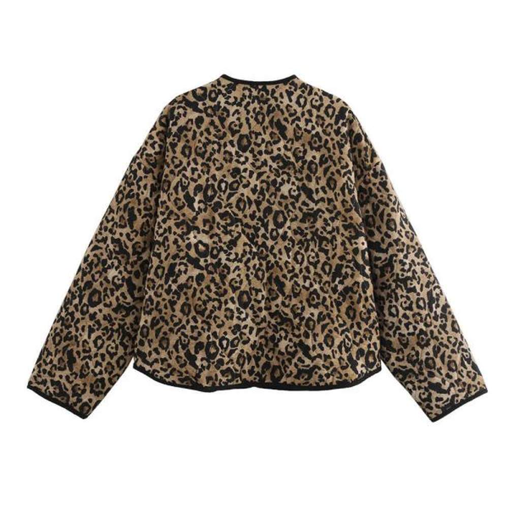 early autumn new womens fashion temperament versatile leopard animal print