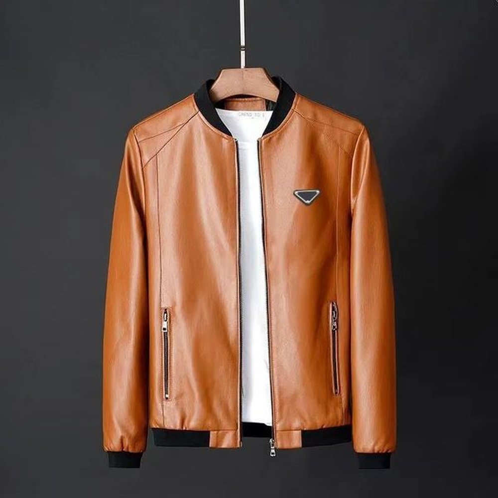 Early Spring And Autumn Top-quality New Mens Jackets Designer Black Top Fashion Letter Trend Leather Jacket Casual Athletic Flight Suit Men