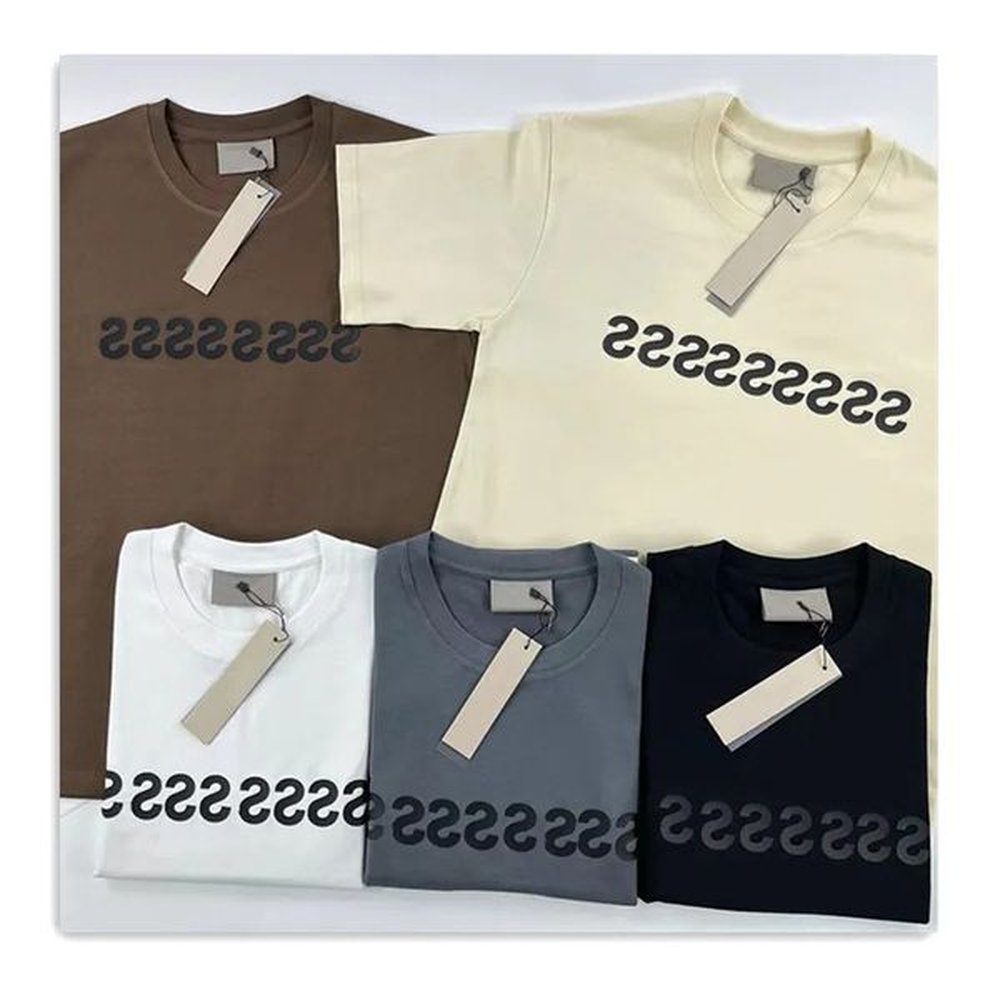 ees tshirt mens t shirt designer t shirts summer fashion simplesolid black letter printing Tshirts couple top white men shirt casual loose w