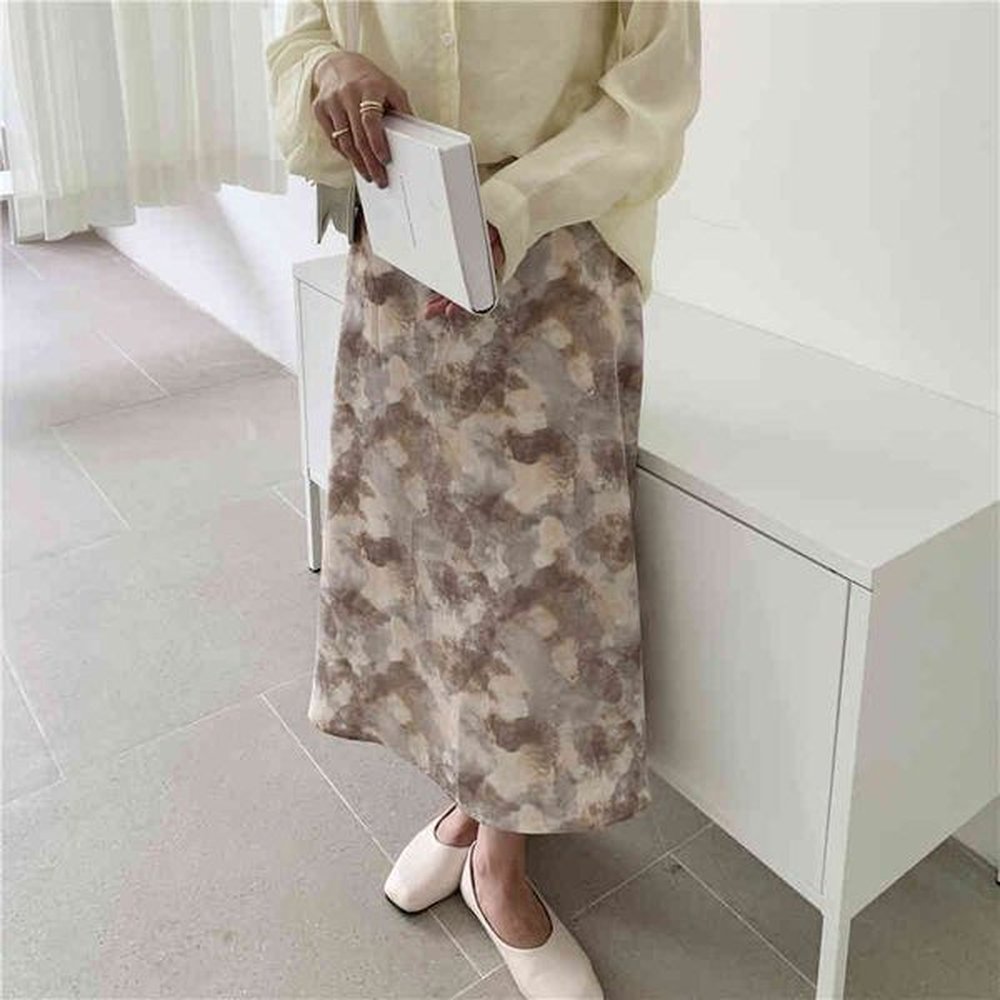 elegance retro office lady printed flowers gentle vintage all match