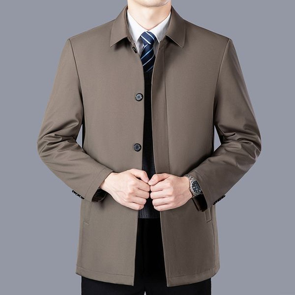 3605 Elegant Men's Wool Blazer with Two Buttons - Perfect for Office Wear