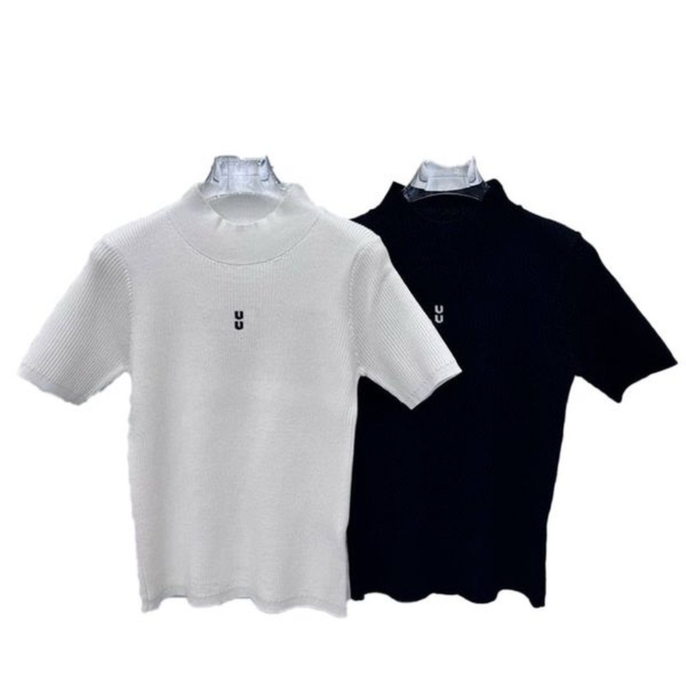 embroidered women knitted shirt summer slim tanks tees fashion pullover
