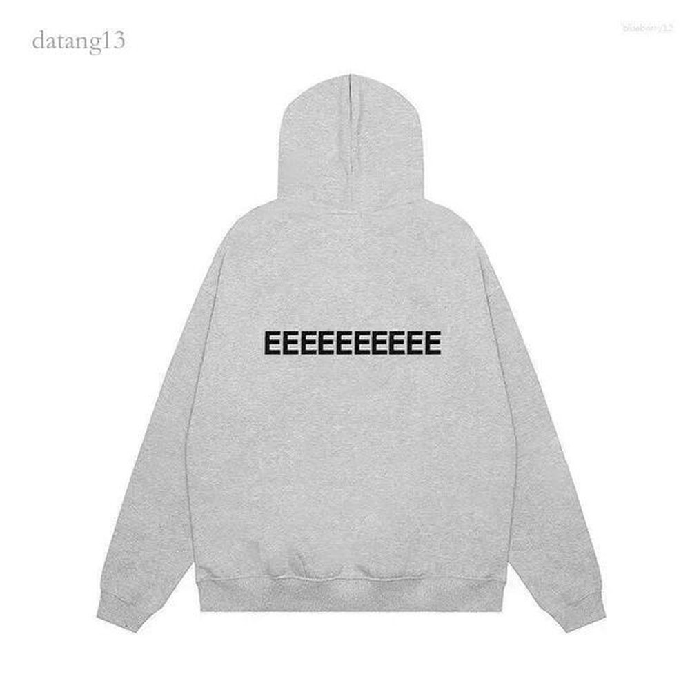 Essentialals Men's Hoodies Luxury Oversized Two Rows Flocked Letter Logo For Men Brand Design Women's High Street Loose Hoodie Set