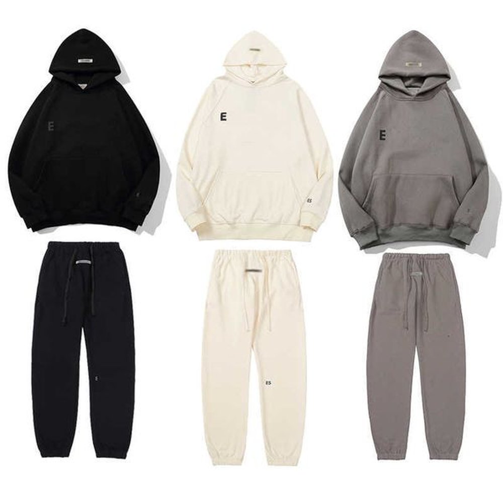 Essetials Hoodie Mens Designer Tracksuit Essentialsl Sweatsuits Woman Hoody Sweatshirt Essentialssweat Pants Jogger Set Hip Hop Clothes Over