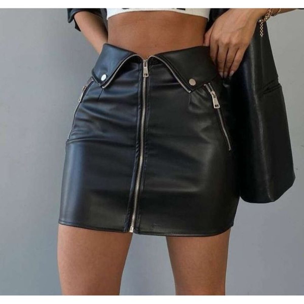 european american winter fashion and sexy pu leather short