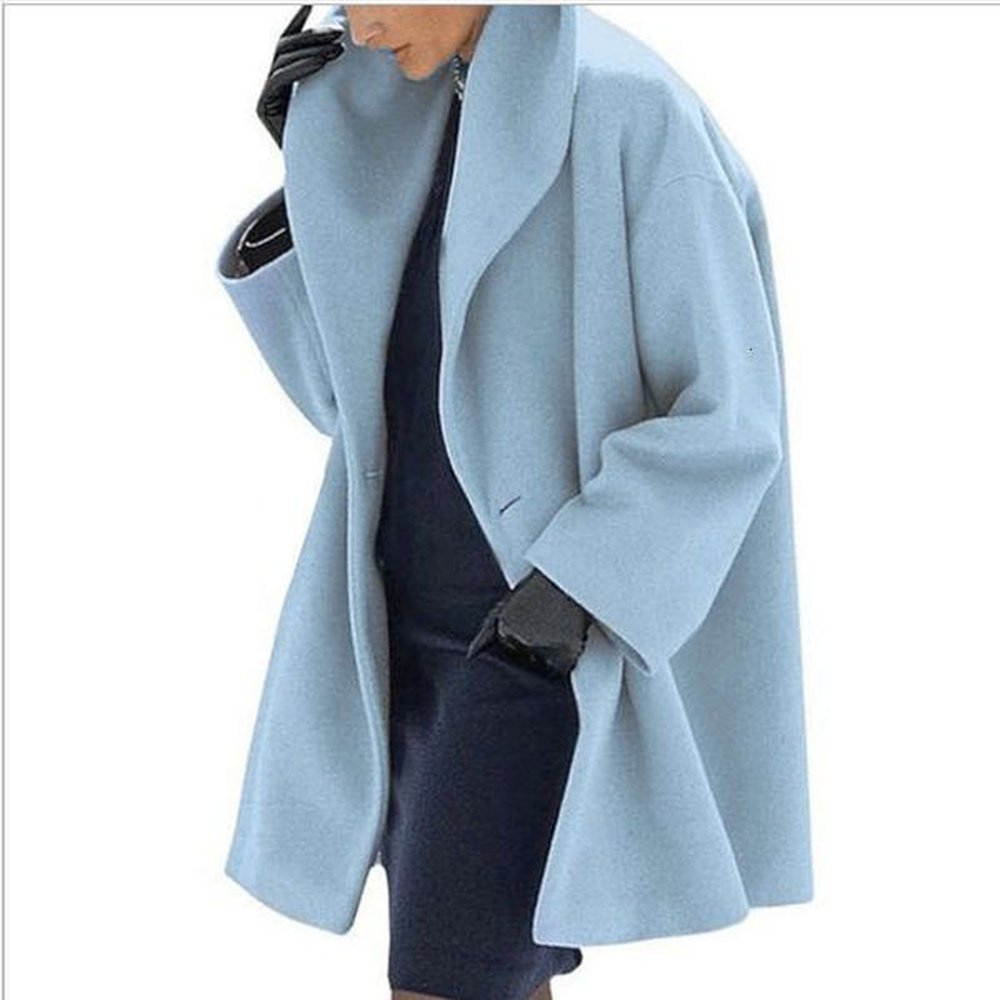 european american womens autumn and winter multicolor round neck loose