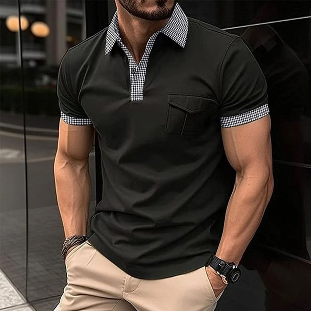 European and American Boutique Mens POIO Shirt Short Sleeved Top Sports Casual Comfortable Breathableand Simple Summer T-shirt 240810