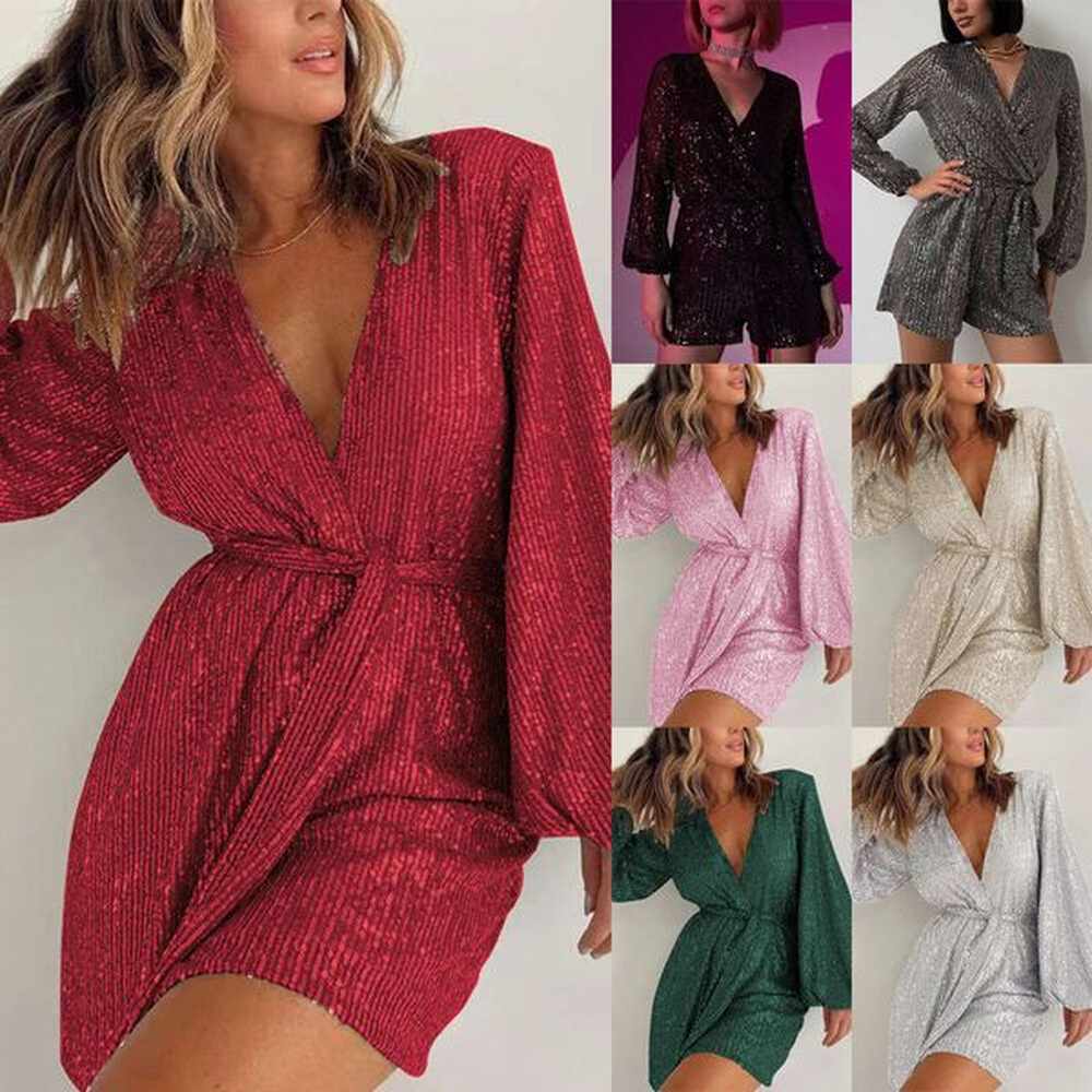 european and american direct sales holiday party sequin long sleeved