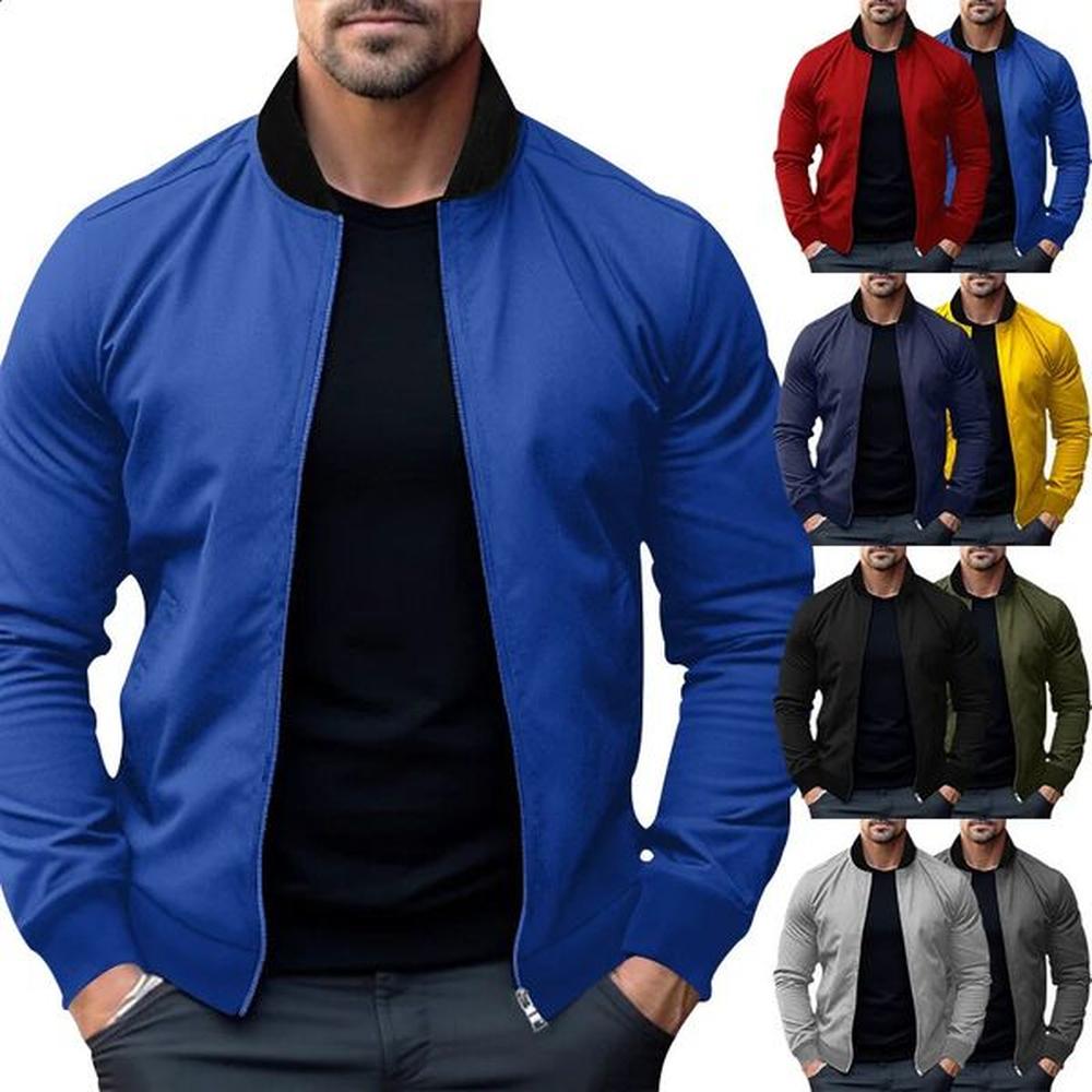 European and American Mens Jacket Spring and Autumn Trendy Jacket Youth Casual All-Matching plus Size Loose Baseball Uniform 240722