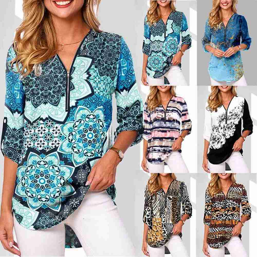 european and american popular vneck zipper plus size womens long