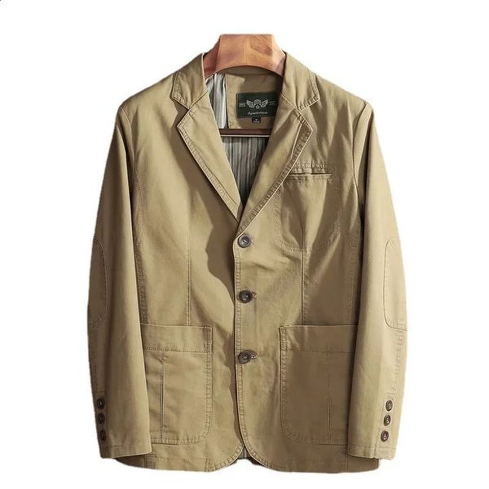 European Plus Size Mens Jacket Elegant Italian Style Gentleman Business Lapel Loose Casual Slim Fit Three Buttons Blazer 250110