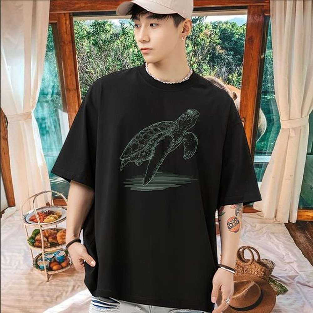 Factory Direct Tshirt for Man Woman tortoise Hip Hop Street 230g 100% Cotton Clothes O-Neck Short Sleeve High Quality Mens T Shirts Oversize