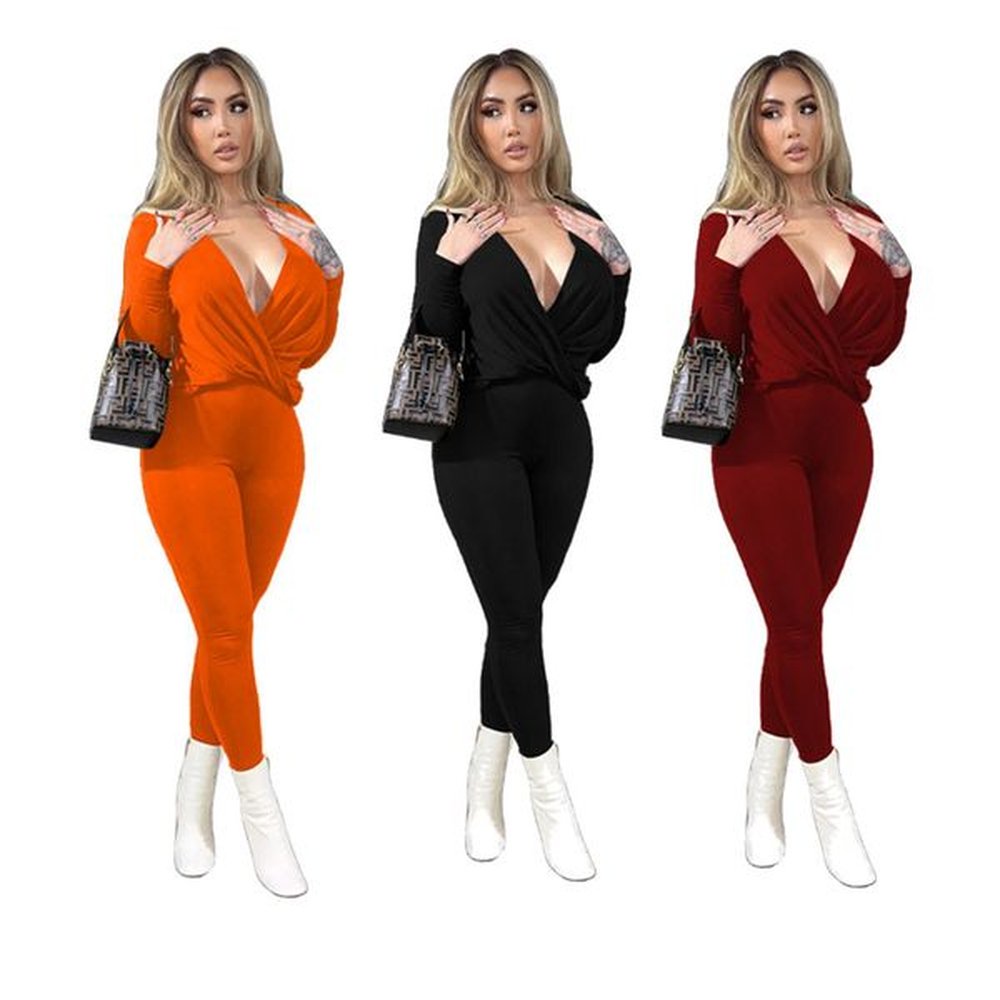 fall winter tracksuits women clothes long sleeve outfits solid pullover