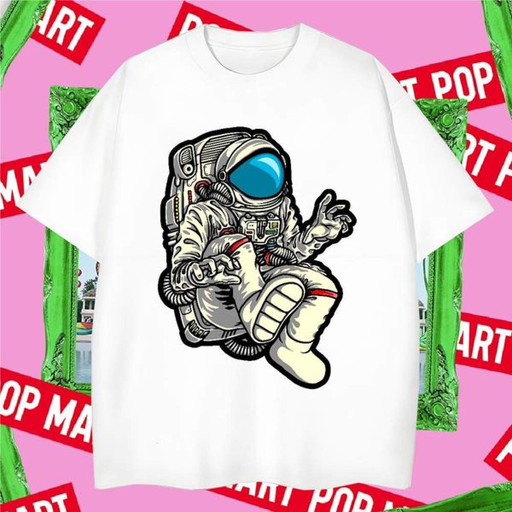 Fashion Casual Casual Beach Mens Tshirts cosmonaut Breathable 100% Cotton 230g T Shirts Men TOP Quality Customized Clothes
